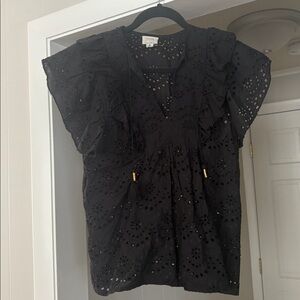 Black Eyelet shirt